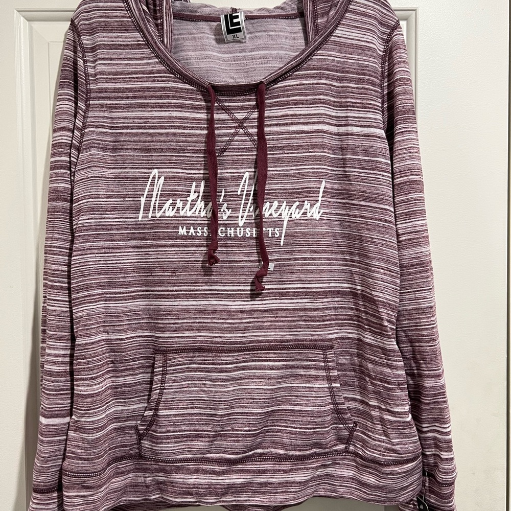 Striped Burgundy Women's Top